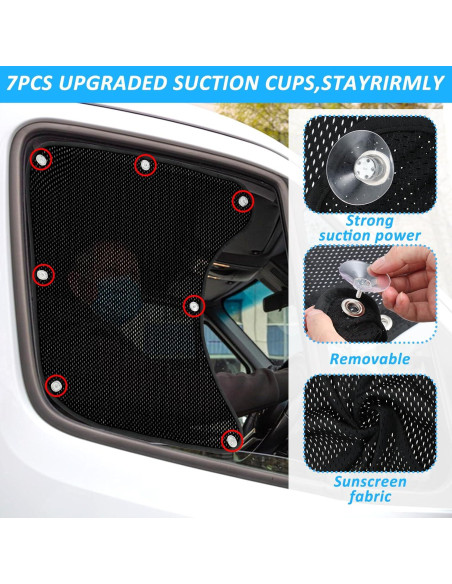 Sombrillas Laterales para Ventanas de Camiones Semi Sibosen 60x55cm