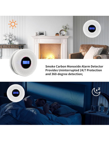 Detector de Humo y Monóxido Coreel JKD-540COM Batería 181g