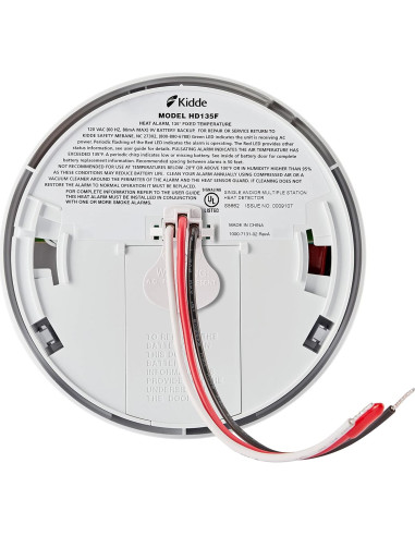 Detector de Calor Kidde HD135F Interconectable 120V con Batería