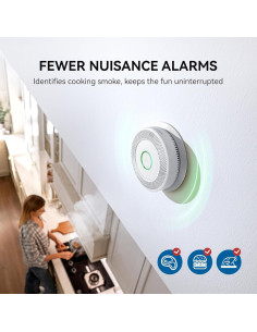 Detector de Humo y CO SITERWELL Interconectado 10 Años 2