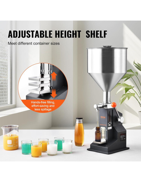 Máquina de Llenado Manual VEVOR 5-50ml Acero Inoxidable