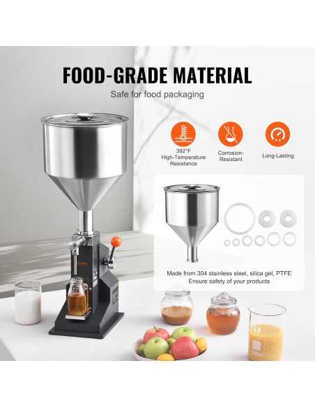 Máquina de Llenado Manual VEVOR 5-50ml Acero Inoxidable
