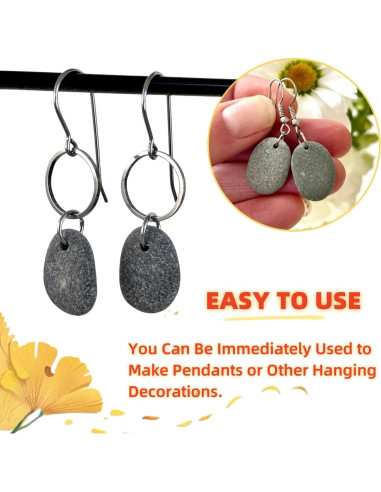 20 Piedras Planas de Río Perforadas CYLHCM para Pintar 9.5-13 cm