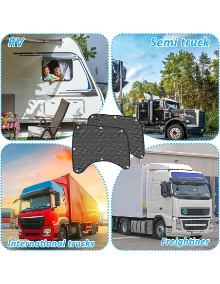 Sombrillas Laterales para Ventanas de Camiones Semi Sibosen 60x55cm