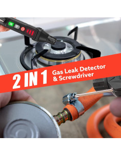 Detector de Fugas de Gas IVOLWIN GLD6308 Portátil 2 en 1 2