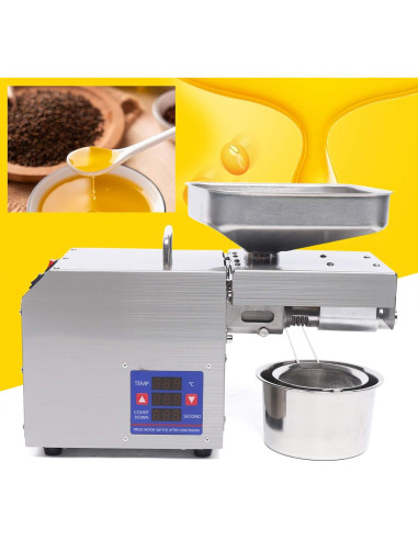 Prensa de Aceite Automática HinLIaDa 600W Acero Inoxidable