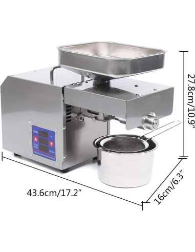 Prensa de Aceite Automática HinLIaDa 600W Acero Inoxidable