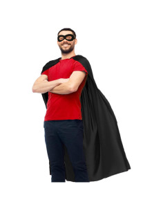 Disfraz de Superhéroe D.Q.Z para Adultos con Capa y Máscara