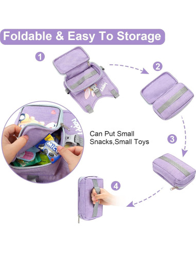 Accmor Arnés Antipérdida para Niños Pequeños Conejo Púrpura