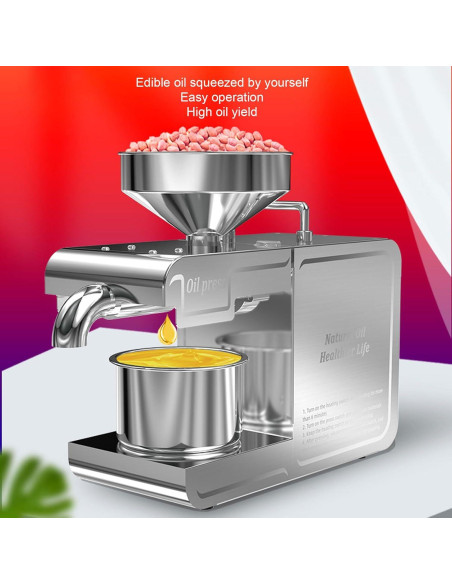 Prensa de Aceite Luqeeg T1 Acero Inoxidable 7500g 110V Prensa de Aceite Luqeeg T1 Acero Inoxidable 7500g 110V