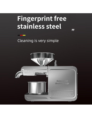 Prensa de Aceite Luqeeg T1 Acero Inoxidable 7500g 110V