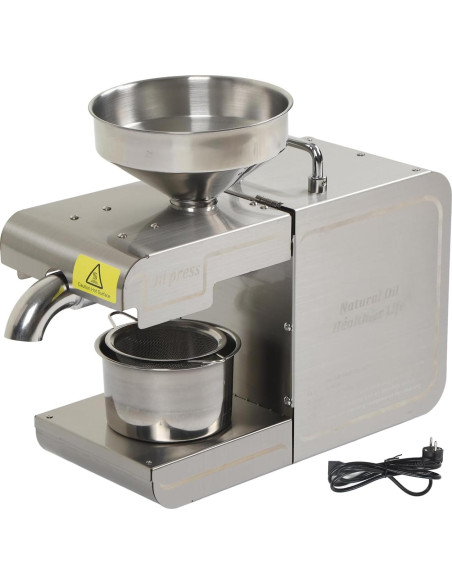 Prensa de Aceite Luqeeg T1 Acero Inoxidable 7500g 110V Prensa de Aceite Luqeeg T1 Acero Inoxidable 7500g 110V