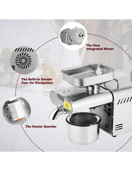 Prensa de Aceite DNYSYSJ 3L Acero Inoxidable Automática