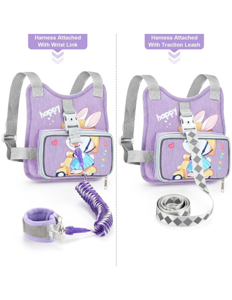 Accmor Arnés Antipérdida para Niños Pequeños Conejo Púrpura