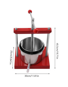 Prensa Manual de Frutas ZAWAYINE Acero Inoxidable 6L 2