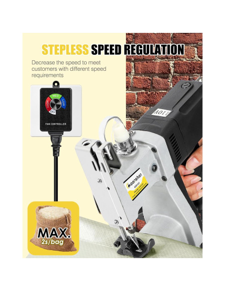 Máquina de Coser de Bolsa Moonshan Automática 2.90 kg Máquina de Coser de Bolsa Moonshan Automática 2.90 kg