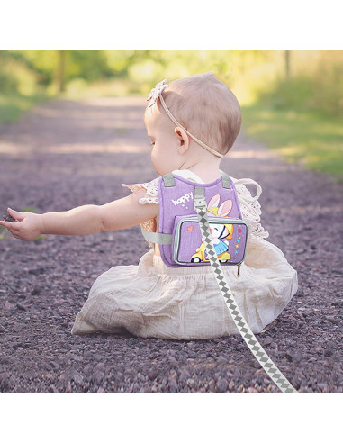 Accmor Arnés Antipérdida para Niños Pequeños Conejo Púrpura