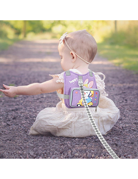 Accmor Arnés Antipérdida para Niños Pequeños Conejo Púrpura
