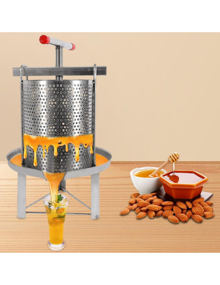 Prensa Manual de Vino y Frutas FairyPagoda 10L Acero Inoxidable