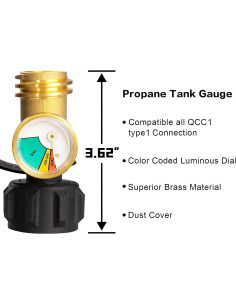 Indicador de nivel de tanque de propano DOZYANT, juego de 2 2
