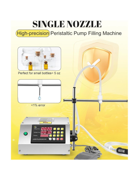 Máquina de Llenado Líquido Automática Bomba Peristáltica 148ml