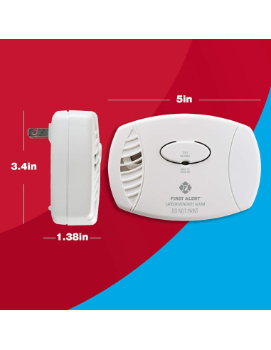 Detector de Monóxido de Carbono First Alert CO605 - Paquete de 3
