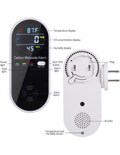 Detector de Monóxido de Carbono 3 en 1 Tianguang KH106 2