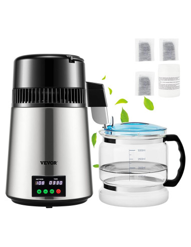 Destilador de Agua VEVOR 1.1 Gal Acero Inoxidable 750W