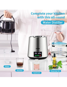 Destilador de Agua VEVOR 1.1 Gal Acero Inoxidable 750W 2