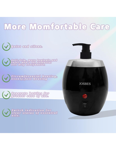 Calentador de Aceite de Masaje JOSBES MOW01-B 250ml Negro