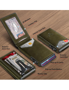 Billetera Bulliant Hombre Slim Cuero Magnético 9 Tarjetas 2