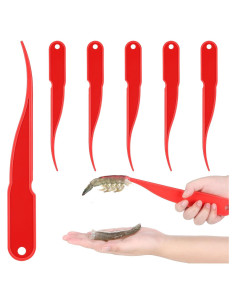 Gisafai Kit de 6 Peladores de Camarones de Plástico 25.9 cm