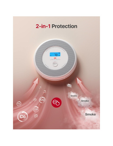 Detector de Humo y CO X-Sense XP0A-SR con Alerta de Voz