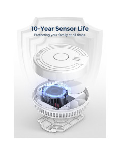 Detector de Humo Ecoey GS528A Fotoeléctrico para Hogar 2