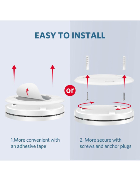 Detector de Humo y CO HATHEPHS CS01 Batería 10 Años Detector de Humo y CO HATHEPHS CS01 Batería 10 Años