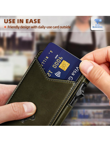 Billetera Bulliant Hombre Slim Cuero Magnético 9 Tarjetas