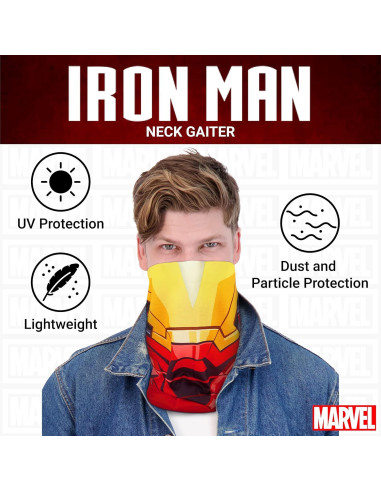 Bufanda Gaiter Cuello Marvel Iron Man Unisex Rojo