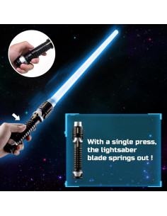 Sable de Luz Retráctil Symee LED 22.86 cm Azul Rojo 2