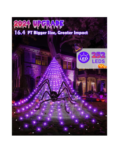 Luces de Telaraña Halloween Changzhou 5m 252LED 8 Modos