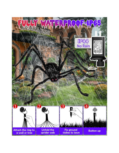 Luces de Telaraña Halloween Changzhou 5m 252LED 8 Modos