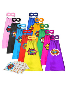 Disfraz de Superhéroe ADJOY 10 Capas y Máscaras para Niños