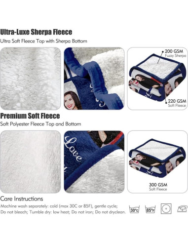 Manta Personalizada TinyName 101,6x127 cm Forro Polar