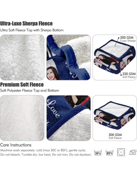 Manta Personalizada TinyName 101,6x127 cm Forro Polar