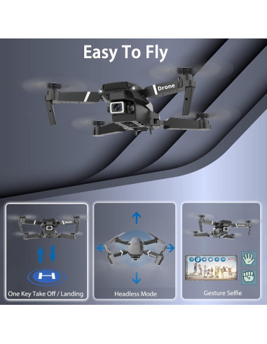 Drone MOCVOO Doble Cámara 1080P Plegable 39 Min Vuelo