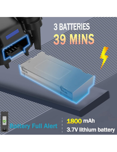 Drone MOCVOO Doble Cámara 1080P Plegable 39 Min Vuelo