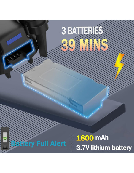 Drone MOCVOO Doble Cámara 1080P Plegable 39 Min Vuelo