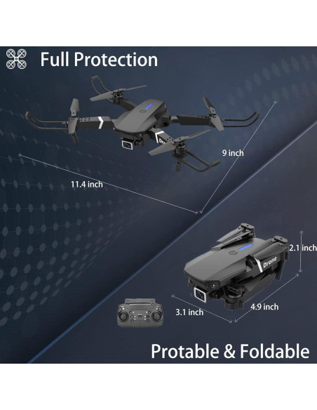 Drone MOCVOO Doble Cámara 1080P Plegable 39 Min Vuelo