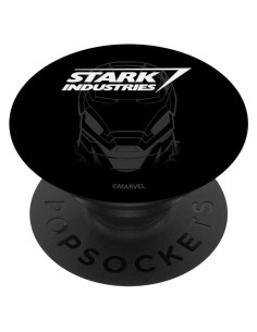 PopGrip Iron Man Marvel Estándar 4.06x1.27cm Negro
