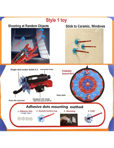 Juego de Guantes y Lanzadores de Telaraña YWSZZG para Niños