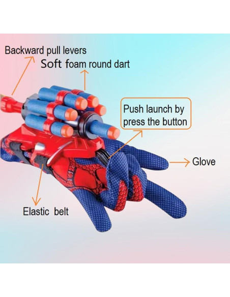 Juego de Guantes y Lanzadores de Telaraña YWSZZG para Niños